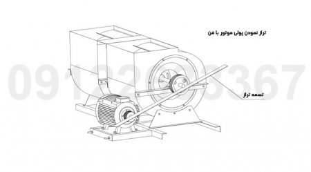 تراز نمودن پولی موتور با فن هیتر کابینتی